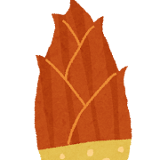 かわいいタケノコのイラストです。