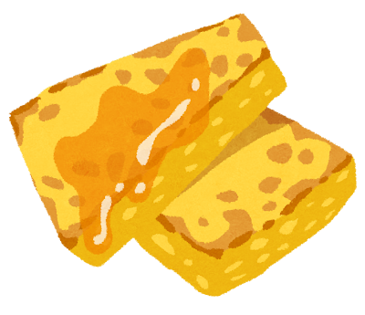 シロップのかかった、美味しそうな分厚いフレンチトーストのイラストです。