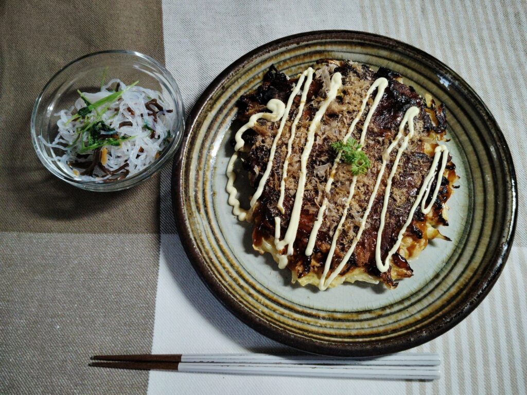 お好み焼き 春雨サラダ