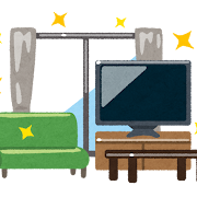 綺麗なリビングルームのイラスト