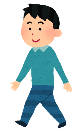 歩く男性のイラスト
