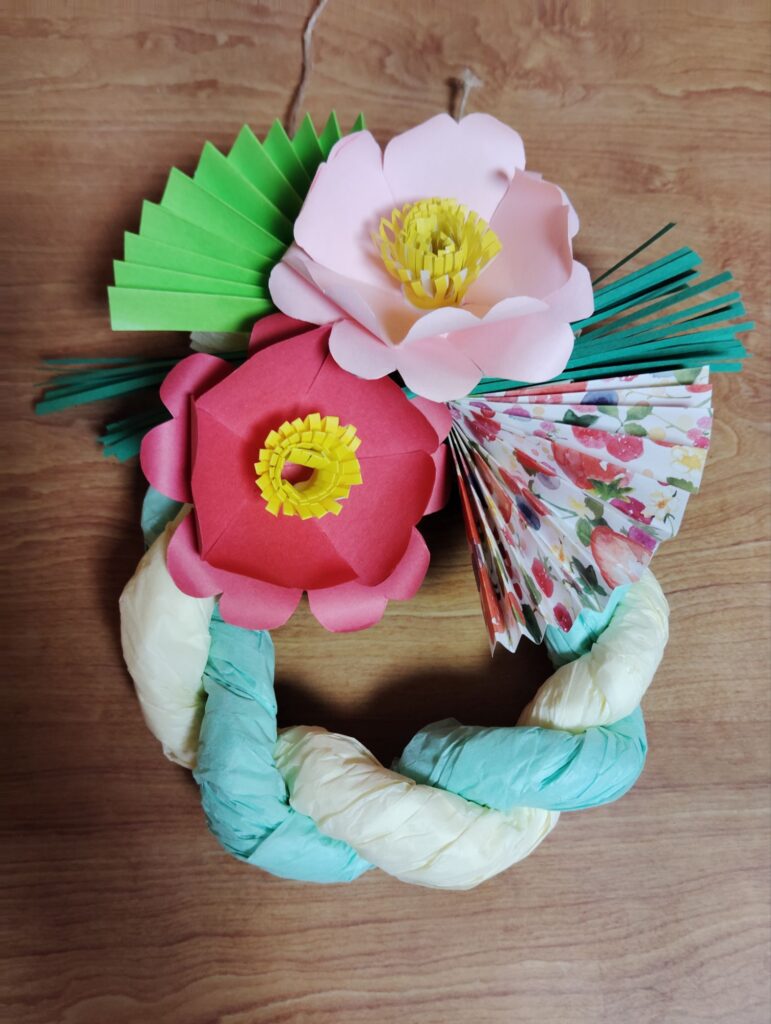 お正月しめ縄リース。