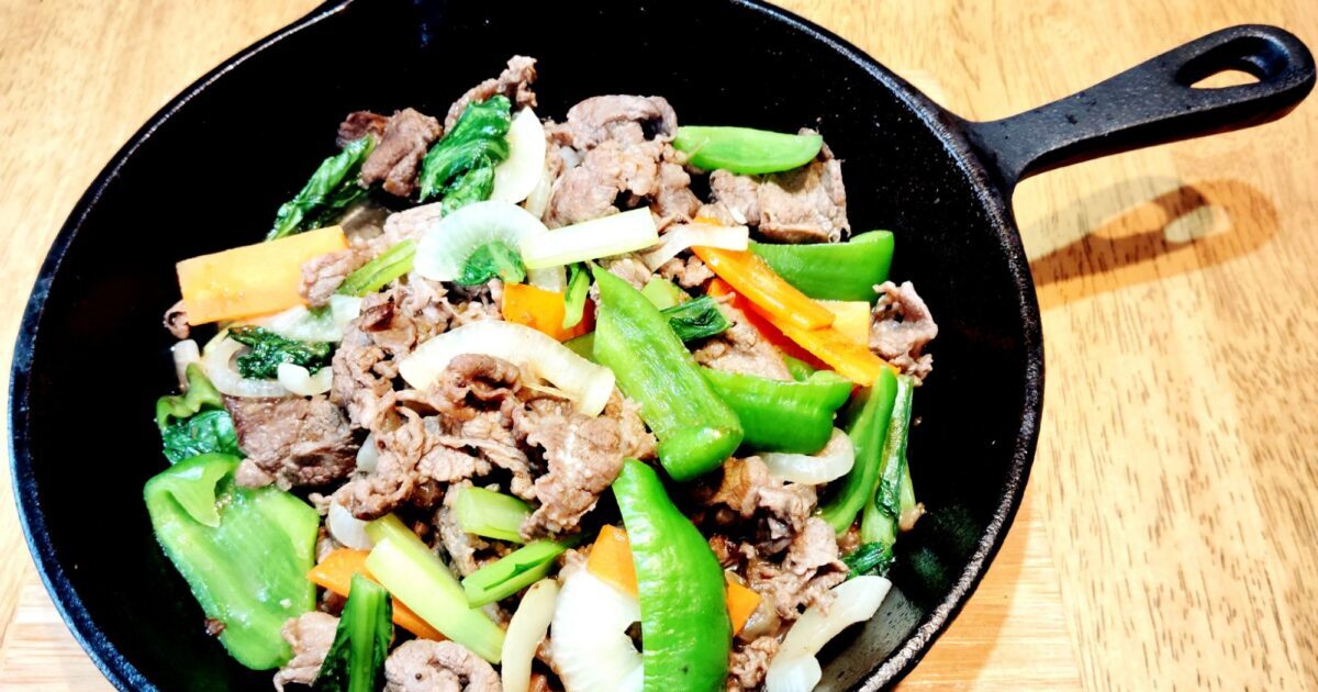 牛こま切れ肉で焼き肉のタレ焼き
