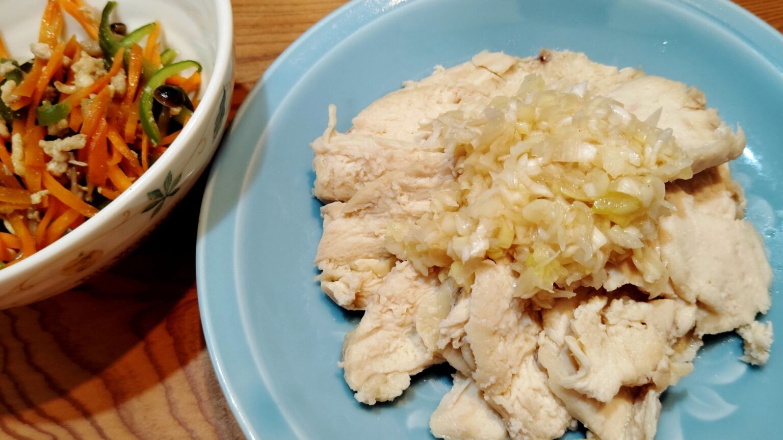 鶏ハム・ねぎ塩だれ　きんぴら