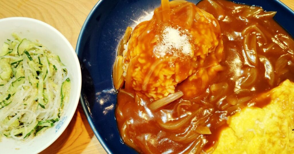 ハヤシライス・オムレツ