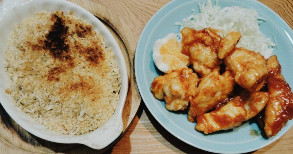 ヤンニョムチキン スコップコロッケ