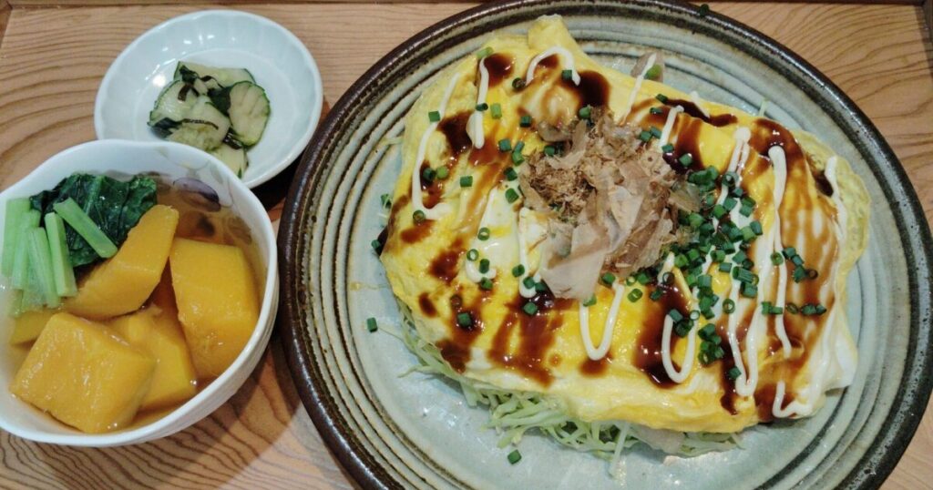 キャベツのお好み焼き風